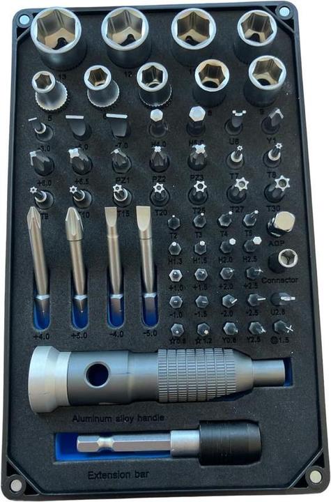 Actual product image Allnet Tools Screwdriver set, high-quality toolkit/tool 60 parts