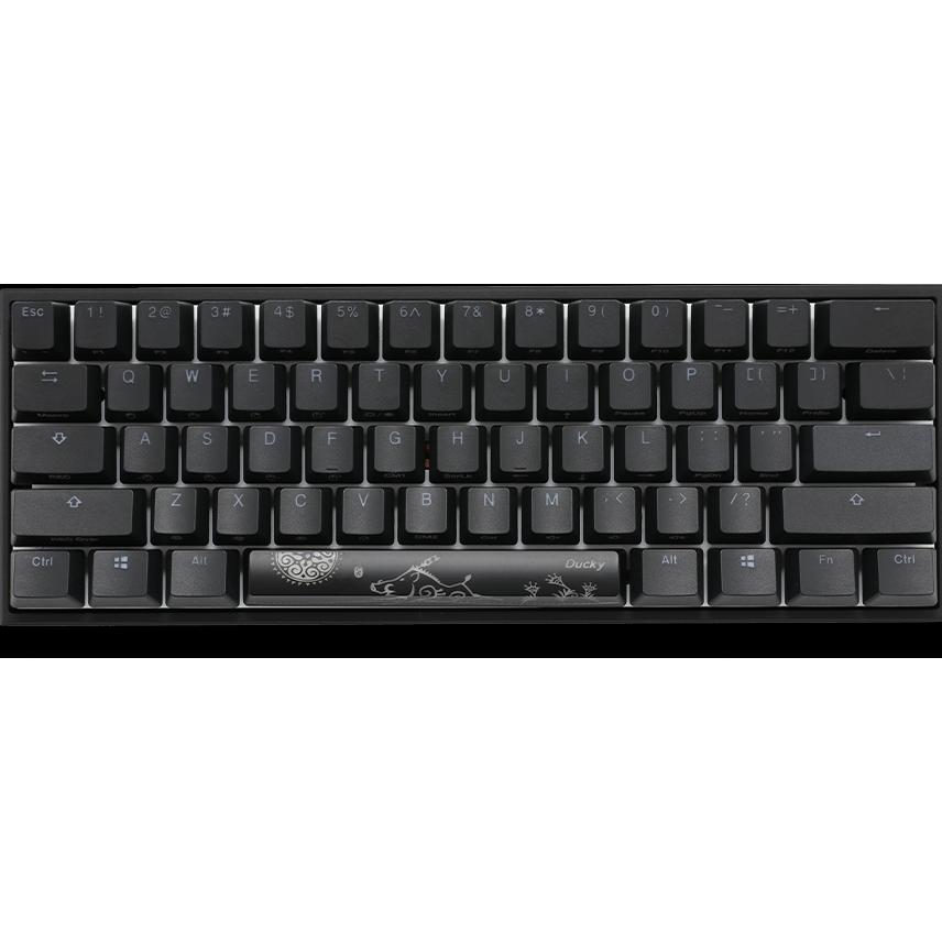 Ducky Mechanische Tastatur Mecha Mini, PBT, MX Red, RGB, DE-Layout (DE, Kabelgebunden), Tastatur, Schwarz