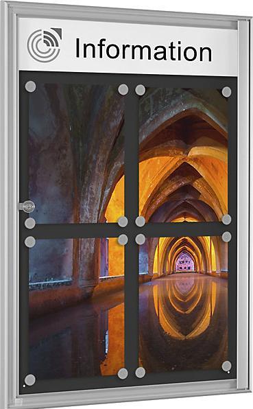 Image du produit Schaar-Design Vitrine simple BASIC (Tableau noir, 76 x 50 cm)