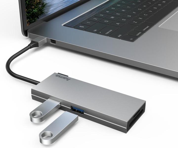Actual product image Hama USB-C-Multiport Adapter (USB-C, 6 ports)