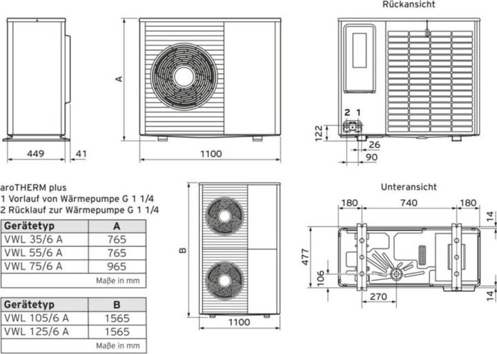 Produktbild Vaillant aroTHERM plus VWL 75/6 A