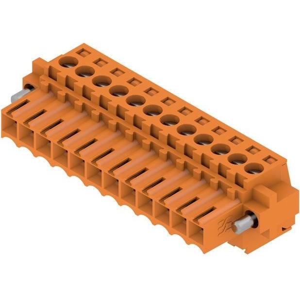 Thumbnail - Weidmüller Omnimate 3.50mm 12w female plug flange, Elektronikkabel + Stecker, Orange