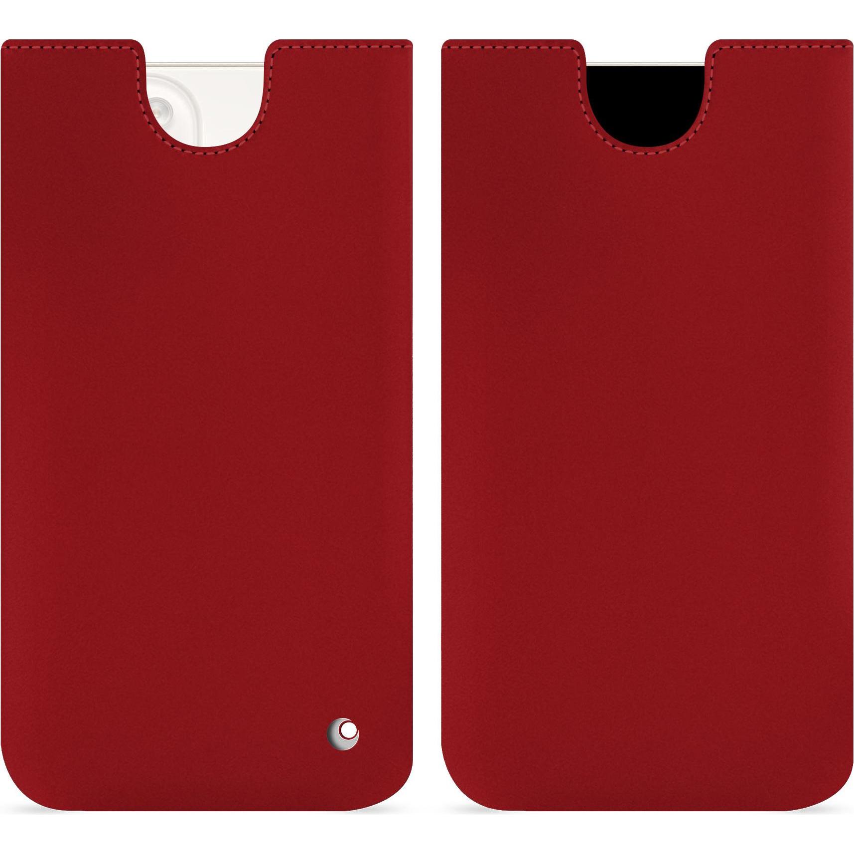 Noreve Lederschutzhülle (Apple iPhone 15 Plus), Smartphone Hülle, Rot