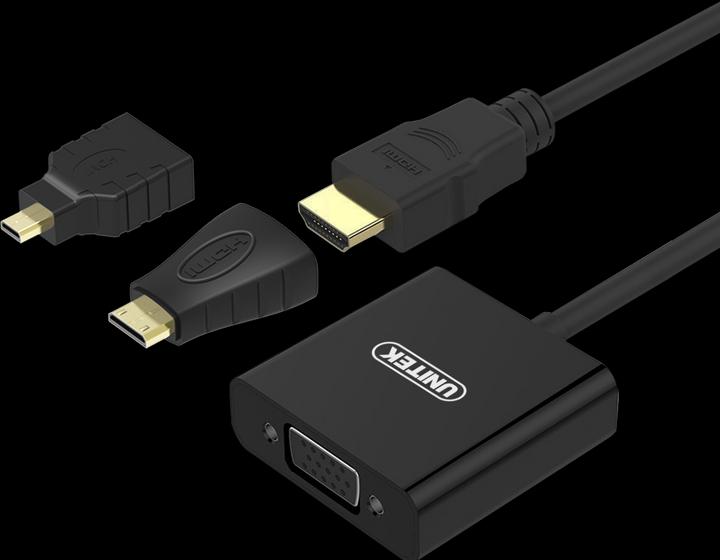 Image du produit Unitek Y-6355 Adaptateur de câble vidéo HDMI VGA (VGA, HDMI, 17.70 cm)