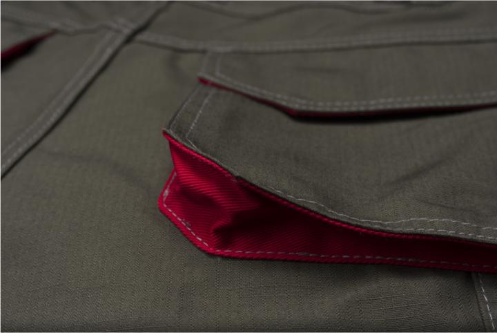 Produktbild Planam Shorts oliv/rot S M (M)