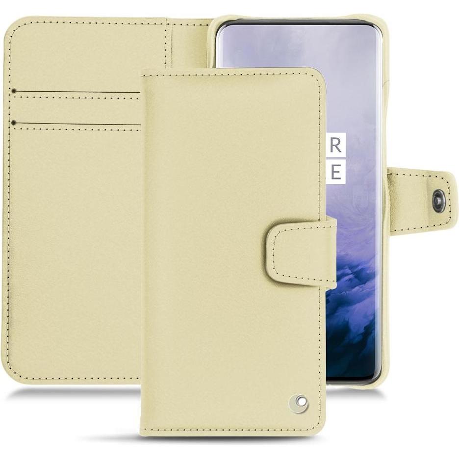 Noreve Lederschutzhülle Wallet (OnePlus 7 Pro), Smartphone Hülle, Beige