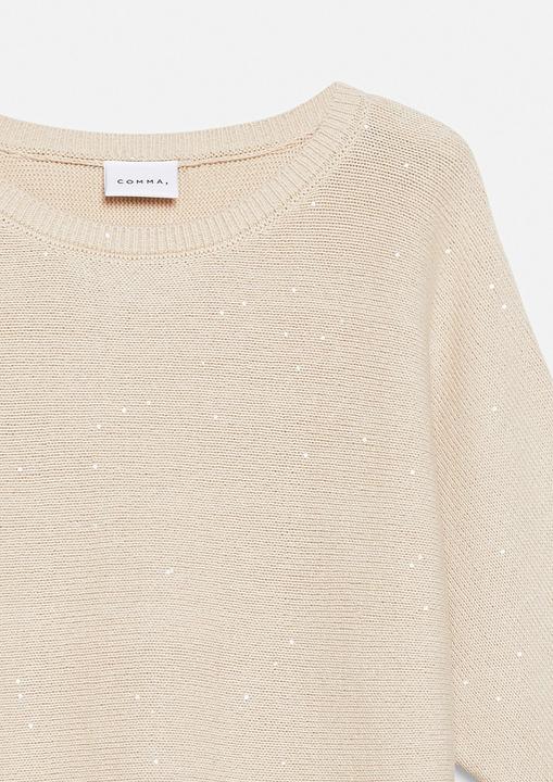 Image du produit Comma Strickpullover Fledermaus-Pullover mit Allover-Pailletten (L)