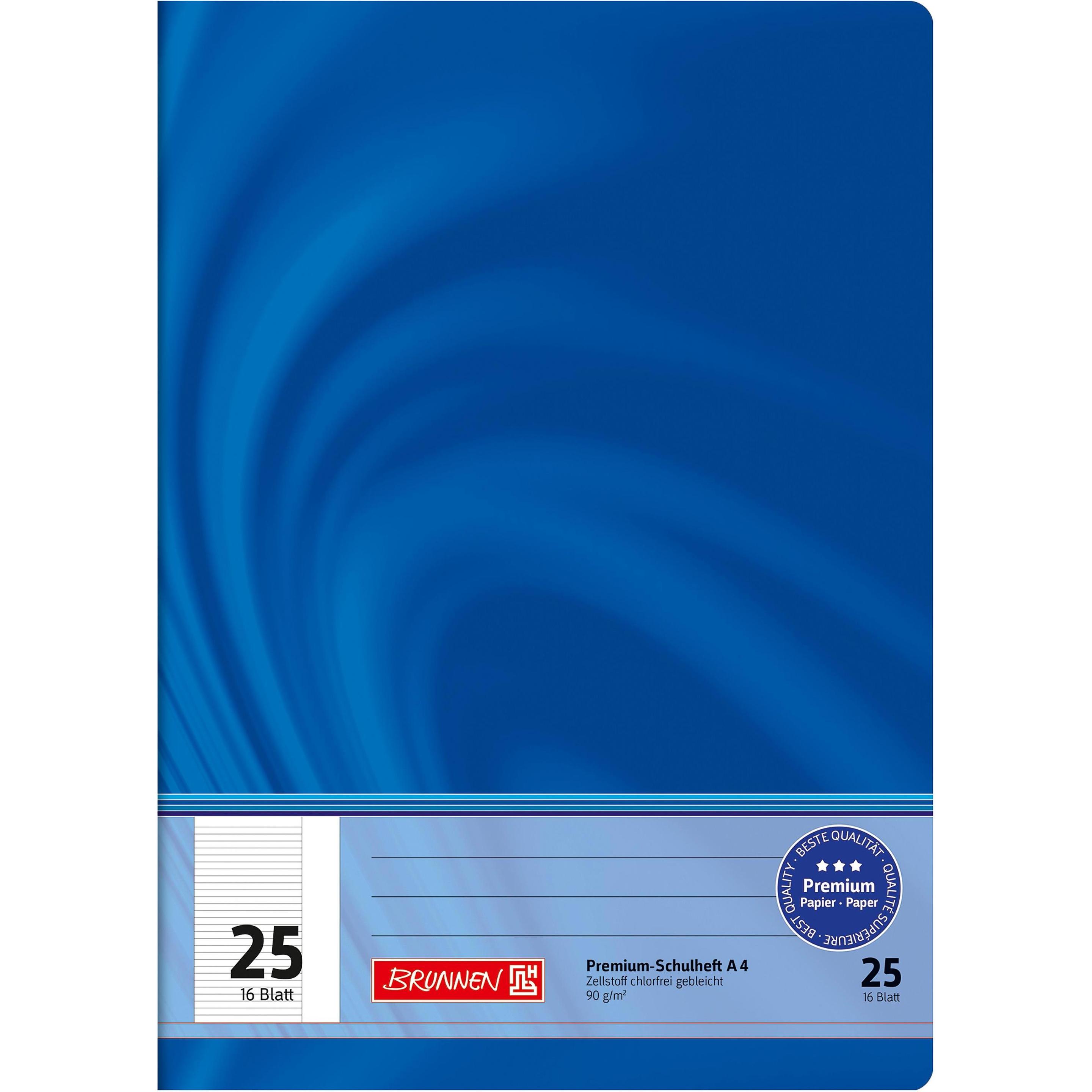 10x Brunnen, Heft + Block, Schulheft (A4, Liniert)