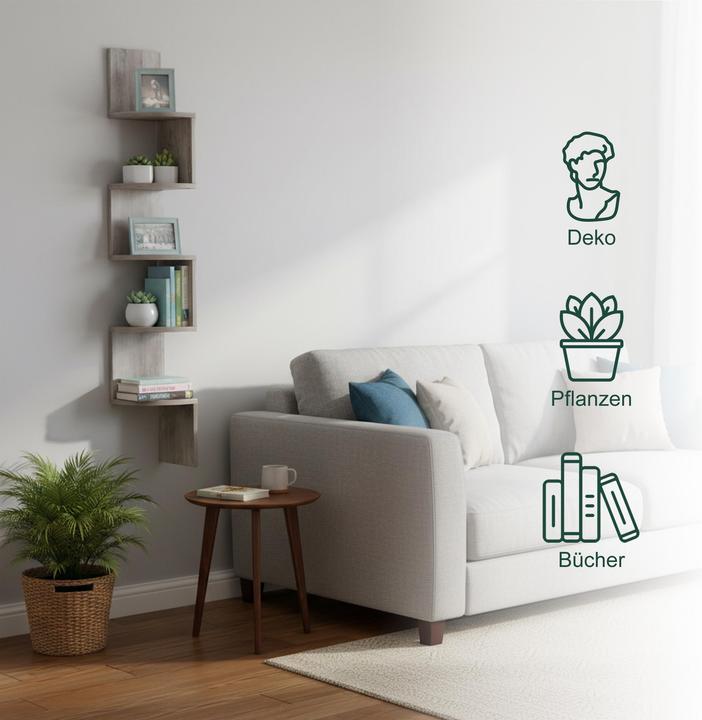 Produktbild Relaxdays Eckregal (20 x 20 x 125 cm)