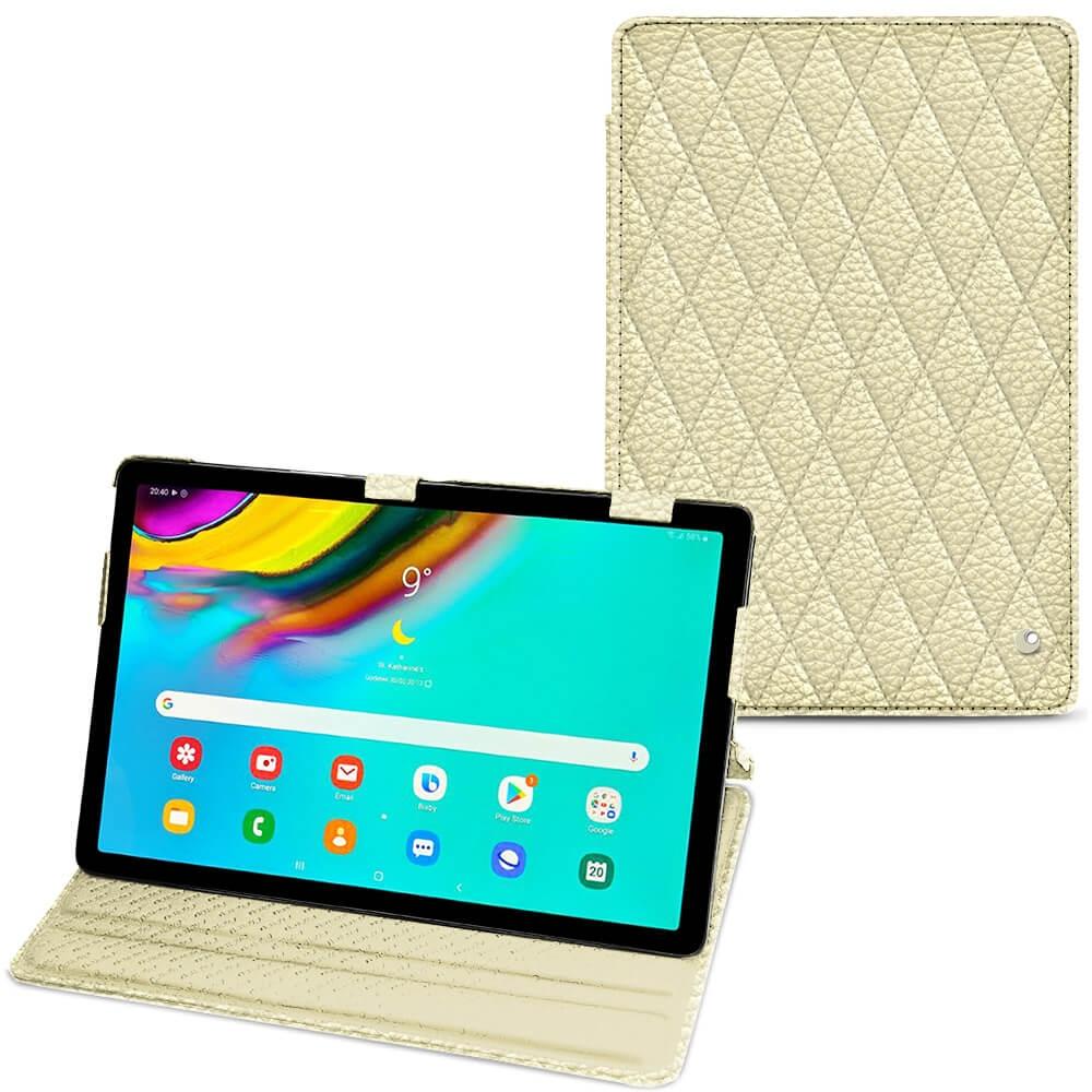 Noreve Lederschutzhülle horizontal (Galaxy Tab S5e), Tablet Hülle, Beige