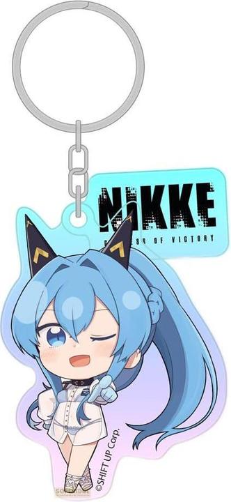 Actual product image Sakami Goddess of Victory: Nikke Acryl Schlüsselanhänger Helm Holographic 7 cm