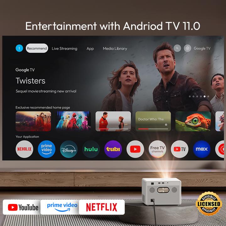 Image du produit Byintek T5 Max Projector (Full HD, 1000 lm, 1.2:1)