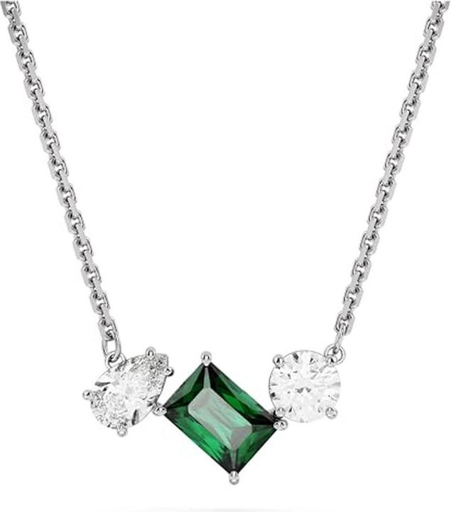 Actual product image Swarovski Mesmera Necklace Various Cuts Green (Swarovski Metal, 38 - 45 cm)