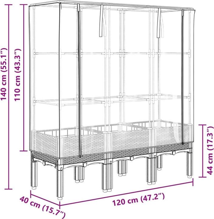 Nährwerte und Zutaten vidaXL Hochbeet