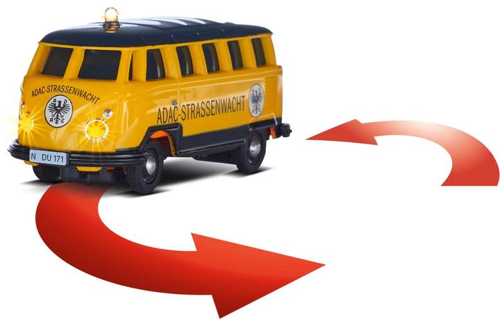 Produktbild Carson RC VW T1 Bus Samba ADAC 1:87 Modellauto Elektro inkl. Akku, Ladegerät und Senderbatterien (RTR Ready-to-Run)