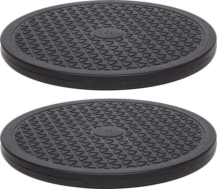 Benson 2er-Set Multifunktionale Drehplatte, bis 100 kg, schwarz, Ø 25 cm