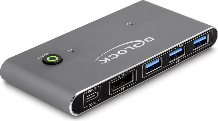 Delock DisplayPort KVM Switch 8K 30 Hz mit USB 5 Gbps