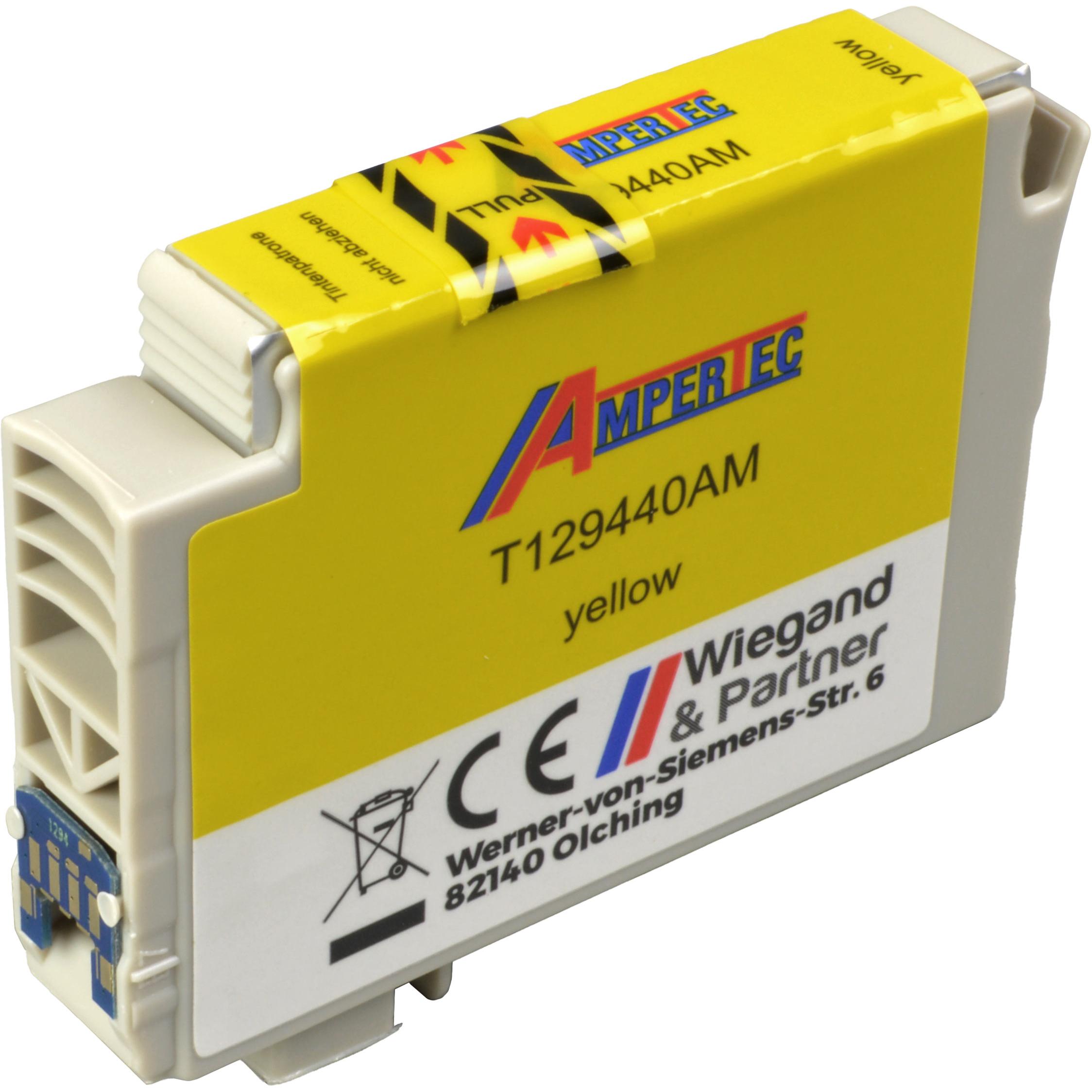 Ampertec, Druckerpatrone, Tinte ersetzt Epson C13T12944010 yellow (Y)
