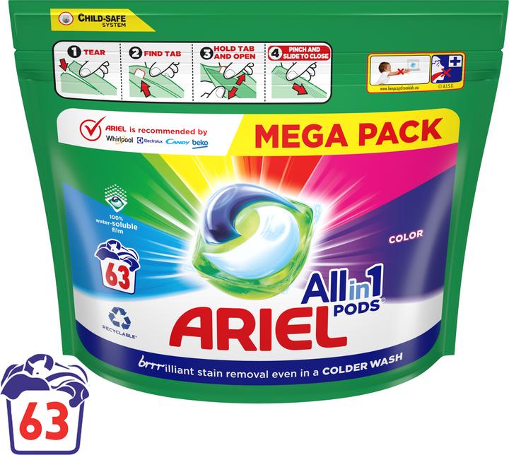 Actual product image Ariel All-in-1 (63 Washing cycles, Wash pods)
