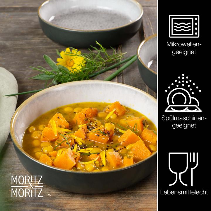 Actual product image Moritz & Moritz TERRA 6-piece soup plate grey 700 ml each (6 pcs.)