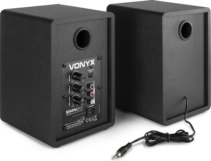 Actual product image Vonyx Studio Monitors SMN30B Pair Black (Active, Pair, 1x 60 W)