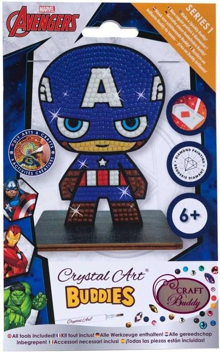 Actual product image Craft Buddy Captain America, Crystal Art Figure approx. 11x8cm