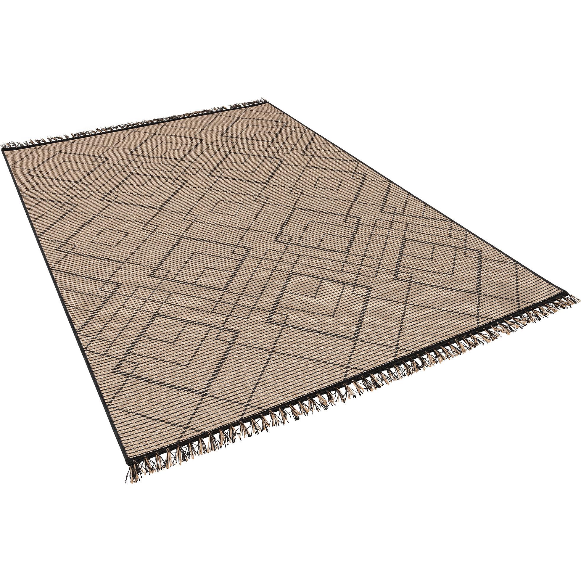 Thumbnail - Pergamon, Teppich, Jute Natur Ethno Style Teppich Origin Rauten (120 x 170 cm)