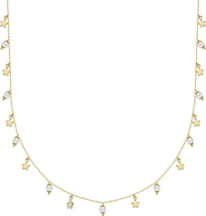 Actual product image Lulu & Jane Ladies Star Metal Alloy Shell Core Pearl Yellow Gold 80.0 cm Base Chain + 5.0 cm Extension - 29 (Metal alloy 100%, 80 - 85 cm)