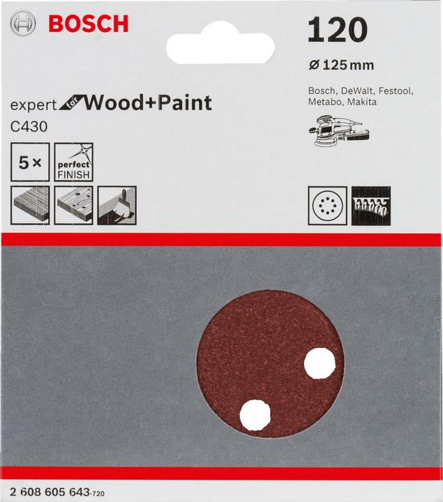 Actual product image Bosch Professional Zubehör Expert for Wood and Paint (120)