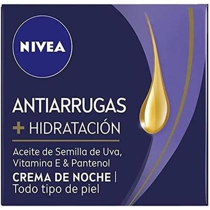 NIVEA Feuchtigkeitsspendende und Anti-Falten-Nachtcreme (Körpercreme, 50 ml)