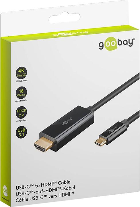 Produktbild Goobay HDMI – USB C (1 m, USB Typ C, HDMI, 2.0)