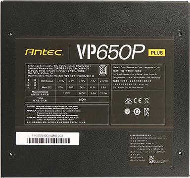 Image du produit Antec VP PLUS Series VP550P Plus (550 W)