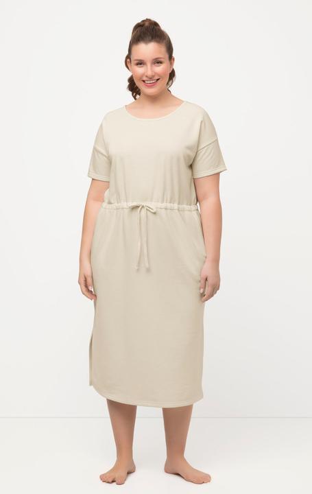 Immagine prodotto Ulla Popken Abito loungewear in felpa dal taglio oversize con scollo a girocollo e mezze maniche (46, 48)