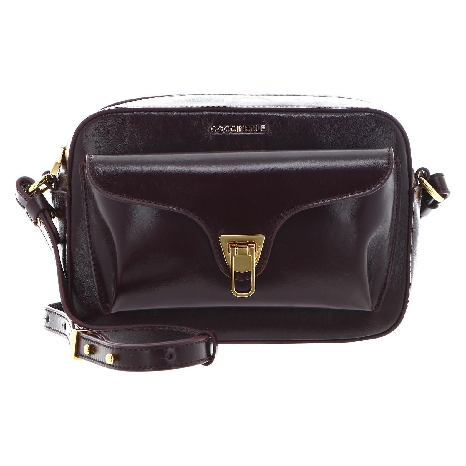 Coccinelle, Damen, Handtasche, Beat Rock Handbag Craquele' Leather, Braun