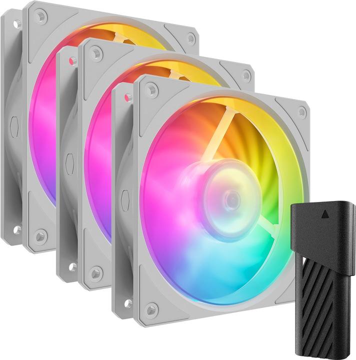 Cooler Master CooMas Mobius 120P ARGB 3-Pack White (120 mm, 3x)