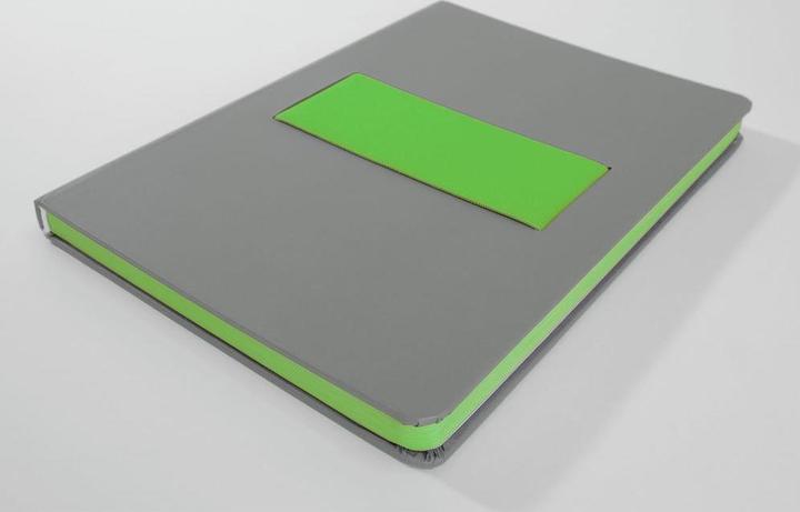 Image du produit Sigel Notizbuch A5 Linescape hellgrau/lime (A5, À rayures, Couverture rigide)