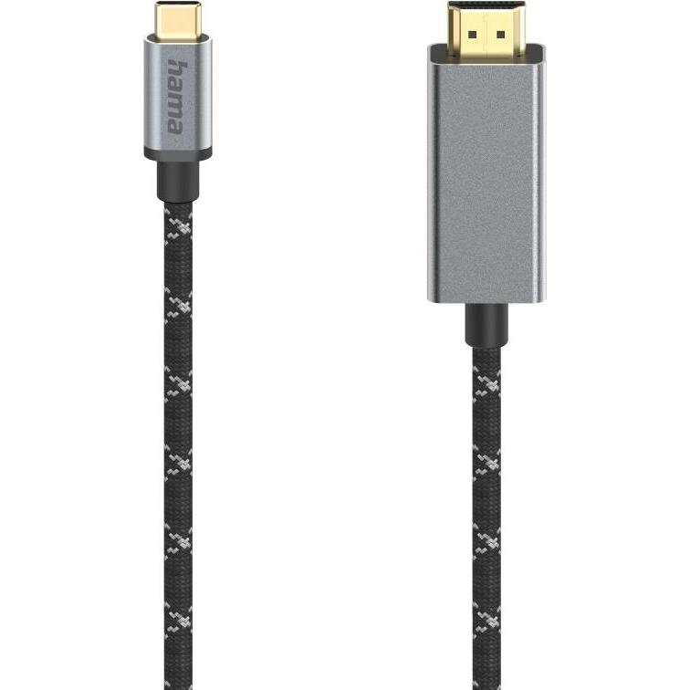 Hama Video-Kabel, USB-C-Stecker - HDMI™-Stecker, Ultra-HD 8K@60Hz, Alu, 1,50 m (1.50 m, HDMI), Video Kabel