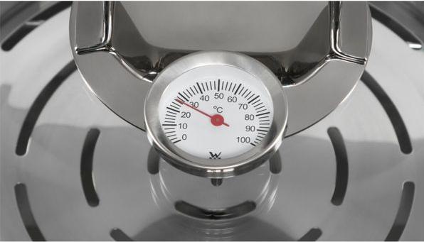Produktbild WMF Kochtopf Dampfgarer rund 28cm Glasdeckel Silikonrand Vitalis Edelstahl (EU-Stecker)