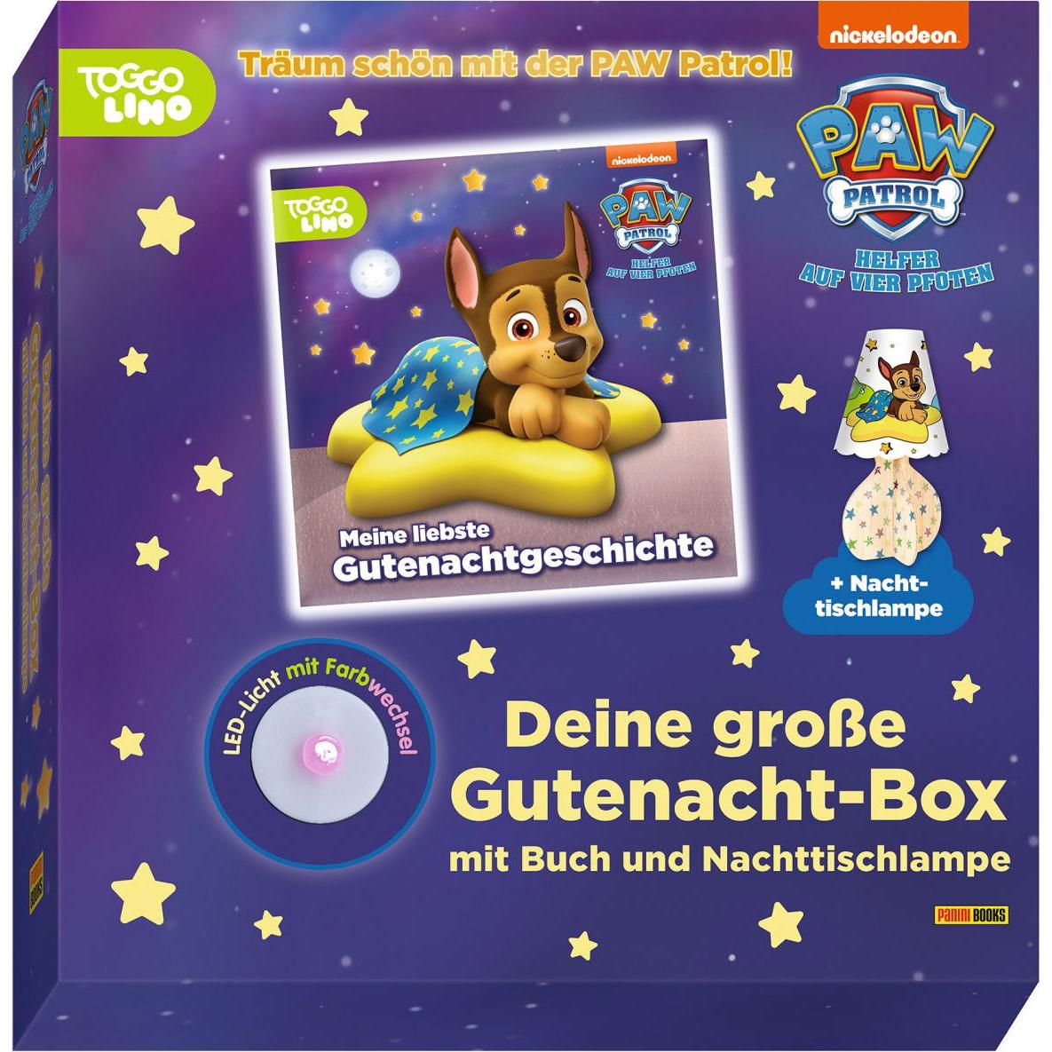 PAW Patrol: Deine grosse Gutenacht-Box mit Buch und Nachttischlampe, Kinderbücher von Panini