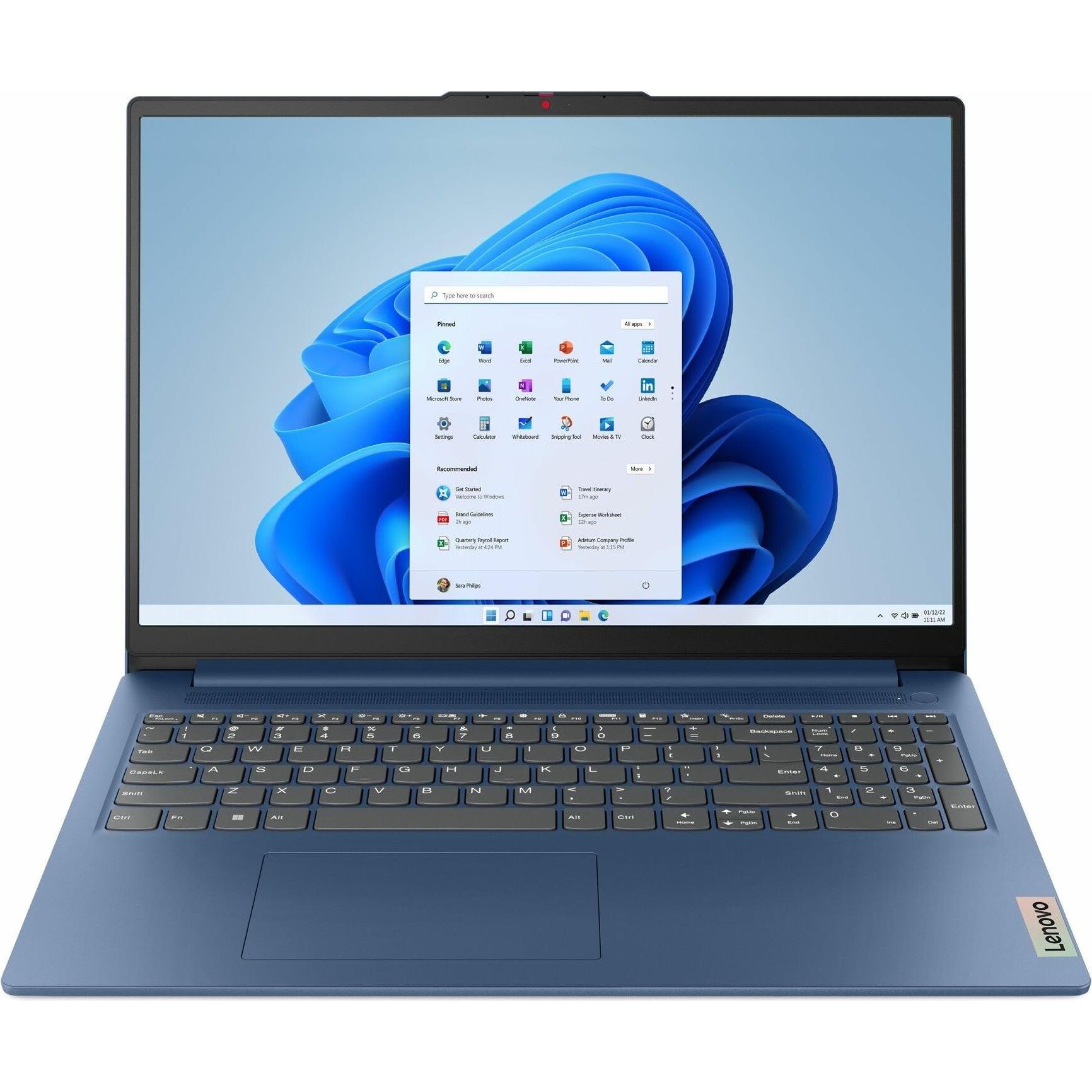 Lenovo IdeaPad Slim 3 (16", Intel Core i5-12450H, 16 GB, 1000 GB, DE), Notebook, Blau