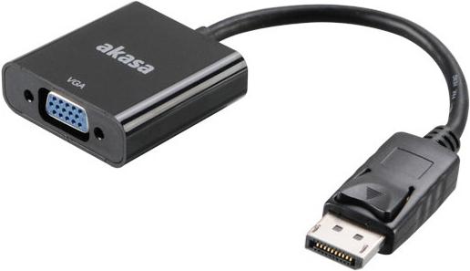 Produktbild Akasa AK-CBDP04-20BK Videokabel-Adapter DisplayPort VGA (VGA, 20 cm)