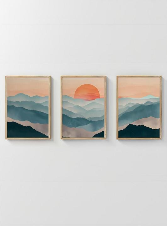 Wallxpert Ocean Glow Framed Painting (33 x 48 cm)