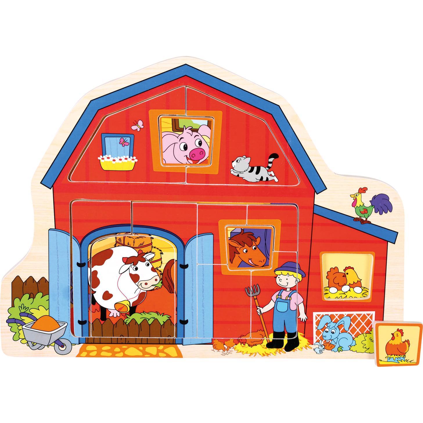 Bino Puzzle Bauernhof, 13 tlg. (13 Teile)