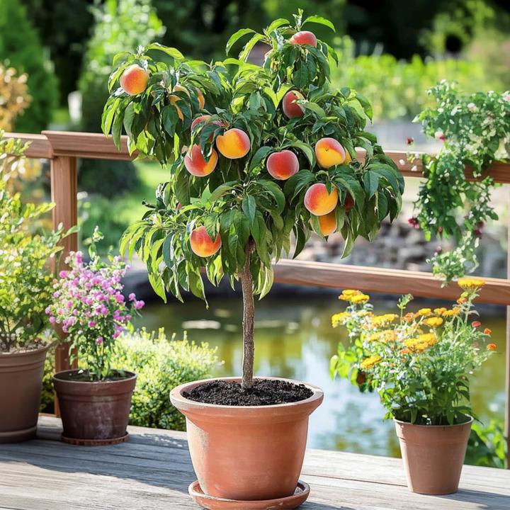 Image du produit Plant in a Box Prunus 'Bonanza', Prunus Persica 'Saturne' - Pfirsichbaumen (60 cm)