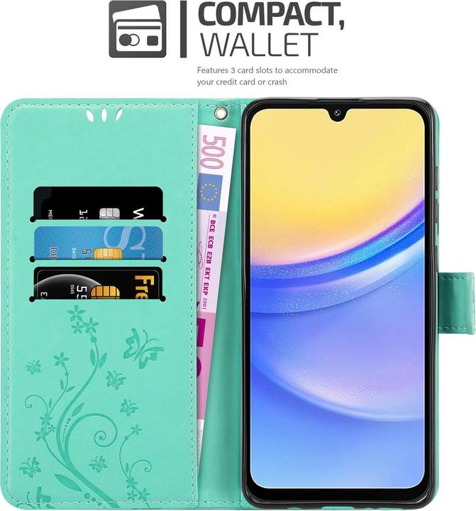 Produktbild Cadorabo Hülle für Samsung Galaxy A16 mit Blumen Muster (Samsung Galaxy A16)