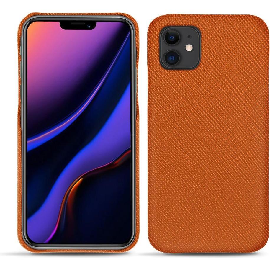 Noreve Lederschutzhülle (Apple iPhone 11), Smartphone Hülle, Orange