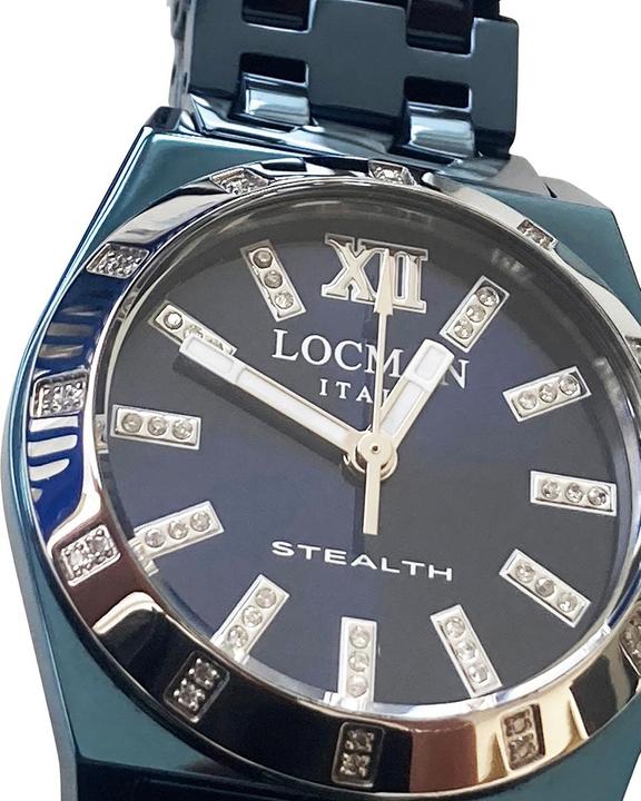 Immagine prodotto Locman Orologio da donna Stealth con diamanti 0,51 ct. blu Ref.0204DB (Orologio da polso analogico, 33 mm)