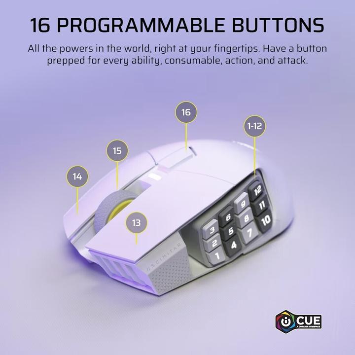 Actual product image Corsair Gaming-Maus Scimitar Elite Wireless SE, Maus Features (Wireless)