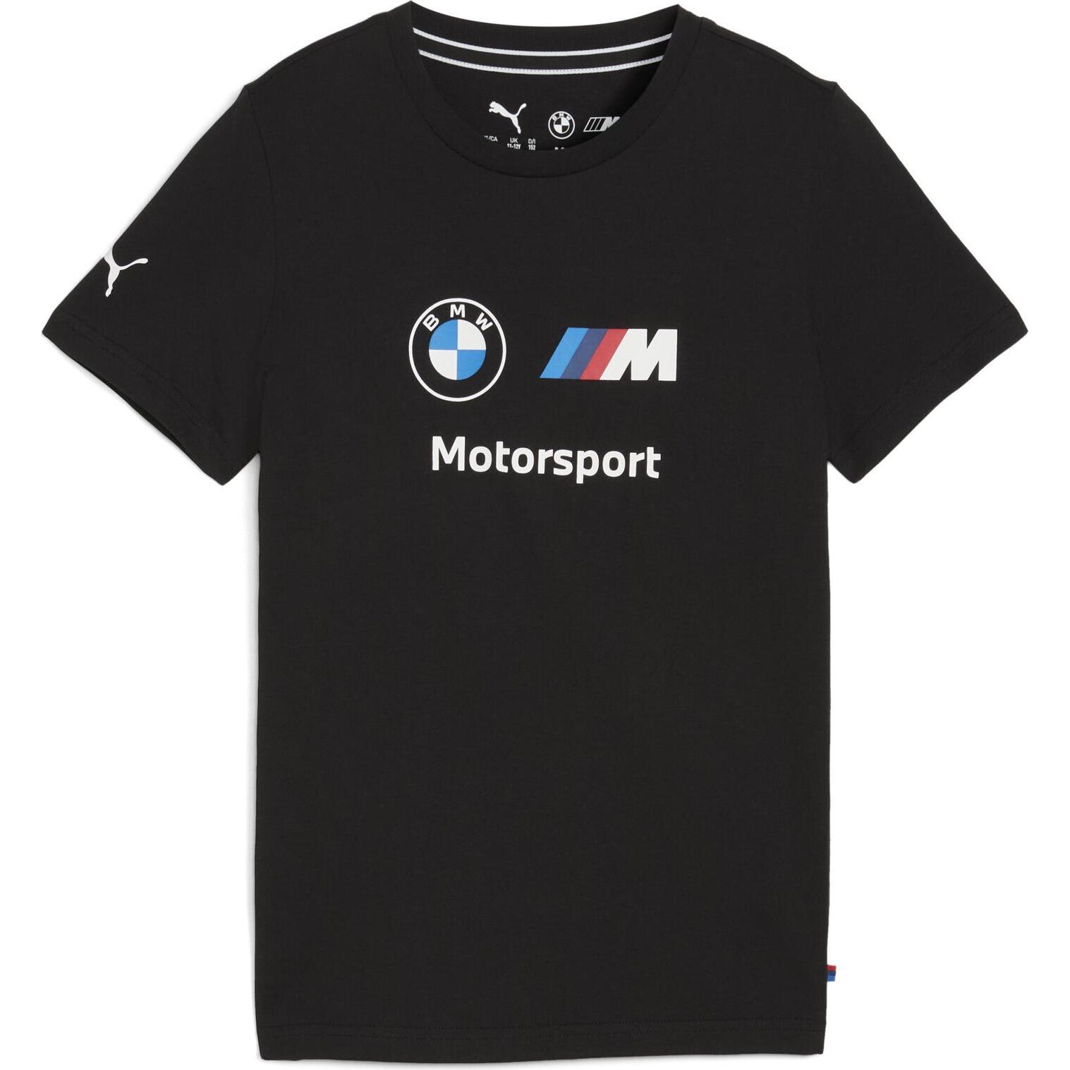 Puma, Herren, Sportshirt, BMW Mms Kids Ess Logo Tee (164), Schwarz, 164