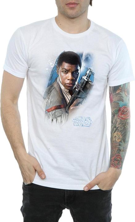 Actual product image Star Wars Mens The Last Jedi Finn Brushed T-Shirt (XL)
